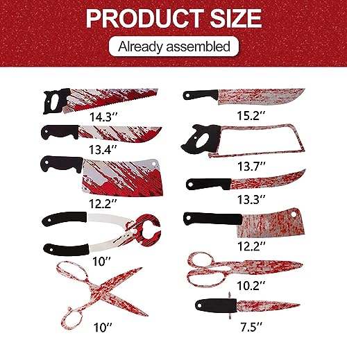 Halloween Horror Garland Banner with Blood-Splattered Weapons Indoor Decor