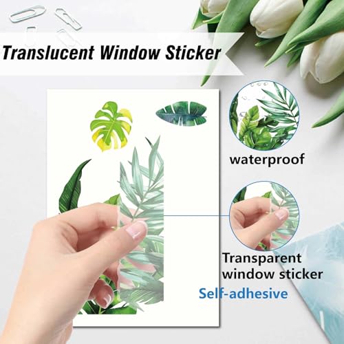 Leaf Window Stickers - Green Leaf Wall Decals for Home & Bedroom Decor - Variation: Leaf 2