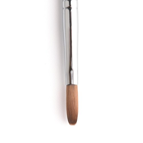 KADS 6# re Kolinsky Hair Bristles Acrylic Nail Brush Oval Crimped Shaped RedWood Handle Professional Salon Quality (6#)