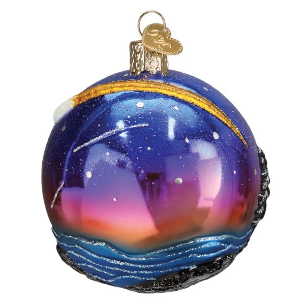 Celestial Glass Christmas Ornament - Hand-Painted Holiday Tree Decoration