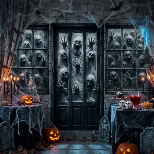 Halloween Skeleton Door & Window Covers Banner Set - 3 Pieces