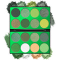 Green Eyeshadow Palette for Halloween & Gothic Makeup - 16 Colors - Miss Rõse