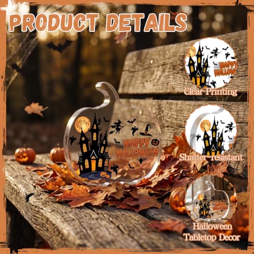 Halloween Pumpkin Acrylic Tabletop Sign - Standing Decor for Fall & Holiday