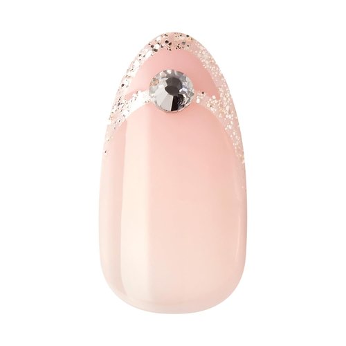 KISS imPRESS Press-On Manicure - All My Love Pink Aurora, Medium Almond Shape, Easy Application, Durable | 30 Count