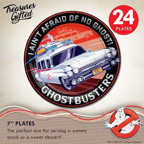 Ghostbusters Party Dinnerware Set - Serves 24 Guests, Plates & Napkins, Officially Licensed