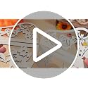 Hollow Wooden Pumpkin Craft Kit - 60 Pieces, 7.9 Inch Fall Decor