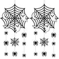 Halloween Hanging Decorations Set - Spider Web Ghost Bat Welcome Sign - Spider Web Variation