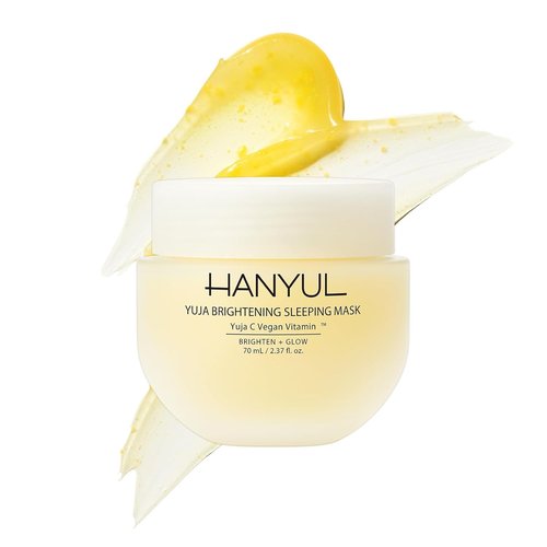 HANYUL Yuja Sleeping Mask - Korean Yuzu Night Cream for Radiant Glow | Vegan Hydrating Moisturizer 2.37 fl. oz.