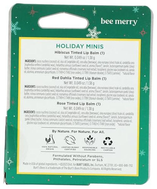 BURTS BEES Holiday Minis Lip Balm 3 Count, 1 EA
