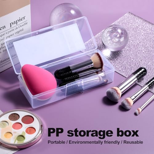 BS-MALL 14 Pcs Premium Synthetic Makeup Brushes Set & Dual-sided Blending Sponge - Professional Face & Eye Tools for Foundation, Powder & Concealer Application (Purple)