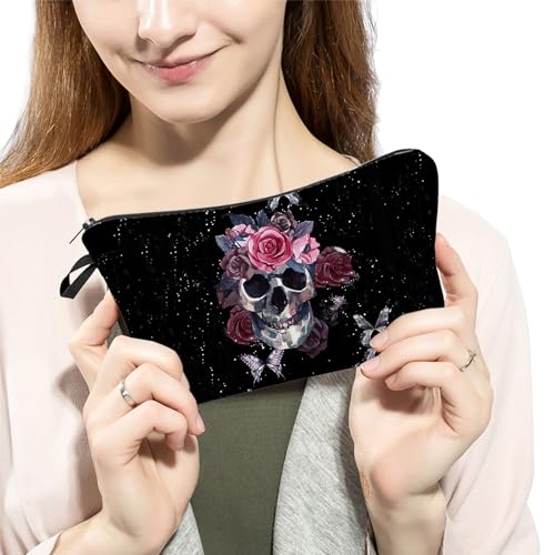 Floral Skull Cosmetic Bag for Women - Variation hz2138