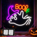 Ghost Neon Sign for Halloween Wall Decor, Flashing Dimmable LED Light, 13.5x13in - Variation of THIS listing
