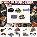 Detective Murder Mystery Photo Booth Props Set for Parties