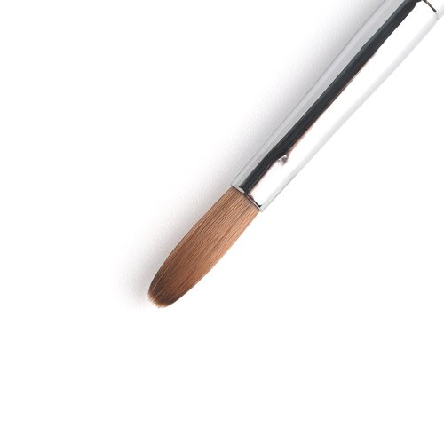 KADS 6# re Kolinsky Hair Bristles Acrylic Nail Brush Oval Crimped Shaped RedWood Handle Professional Salon Quality (6#)