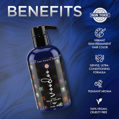 Blue Semi-Permanent Hair Dye - Cruelty-Free, 8 oz - Serenity Blue Variation