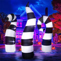 Halloween Inflatable Worm Decor with Built-in LED Lights - 3 Pack, 4.5-6 Feet