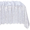 Silver Sequin Rectangular Tablecloth 90x156 Inches Glitter Party Decor - MoKoHouse