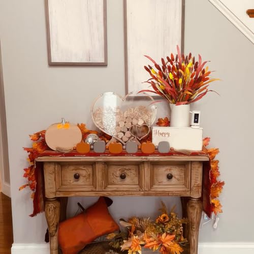 Autumn Fall Dried Flower Bouquet - 94 Pcs Harvest Themed Decor for Thanksgiving & Halloween
