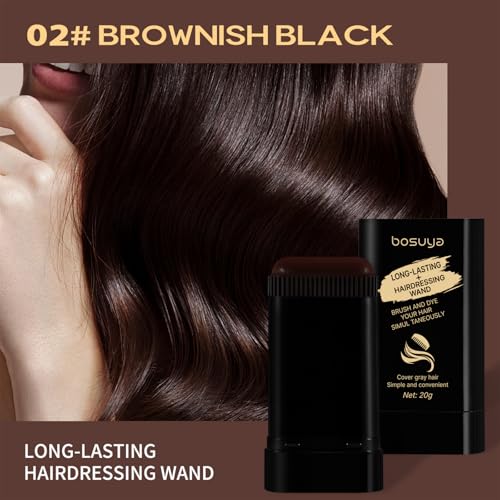 Temporary Hair Color Stick Brownish Black with Variation of 1 Pack