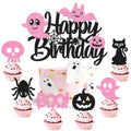 Halloween Cake Topper and Cupcake Picks Set - 25 Pcs Spooky Party Decorations