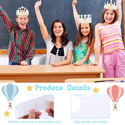 White Paper Crowns for Kids DIY Birthday Party Hats Party Supplies 200 Pack