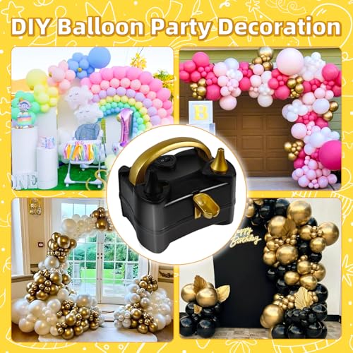 Dark Purple Latex Party Balloons - 100 Pack with Electric Balloon Pump