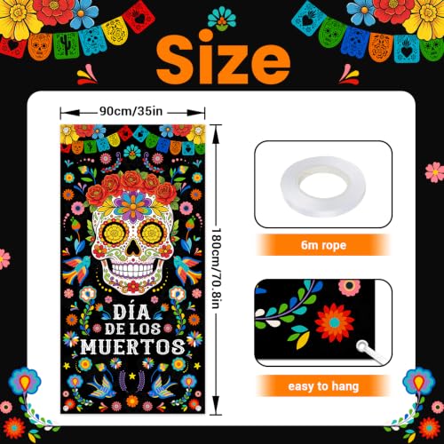Día de los Muertos Door Banner – Day of the Dead Decor for Mexican Celebrations
