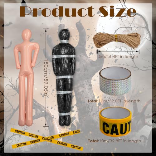Halloween Inflatable Dummy Body Prop - 60 Inch Hanging Fake Scene Decor