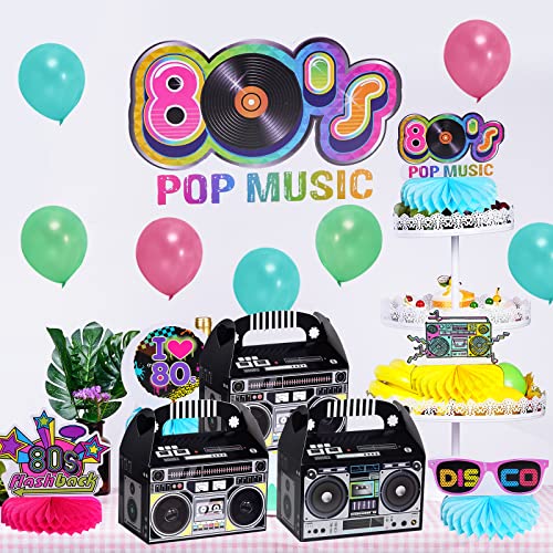 Retro Boombox Favor Boxes - 6.3 x 3.74 x 3.74 Inches, Pack of 3, 12 Count