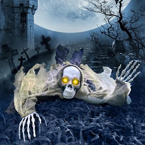 Halloween DIY Glowing Eyes Lights - Orange 4 Pack for Masks, Skulls, Pumpkins