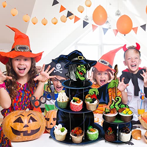 Halloween 3-Tier Cupcake Stand Witch Design Party Decoration