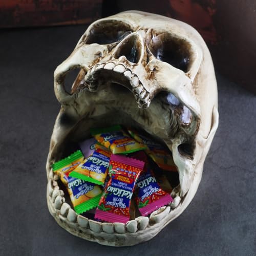 Gothic Skull Candy Bowl Key Holder - Halloween Decor & Home Accessories