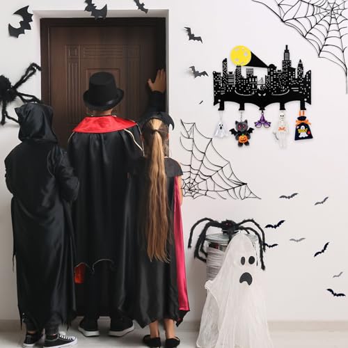 Halloween Bat Wall Hook Decor for Bathroom & Entryway - Metal Wall Mounted Key Holder