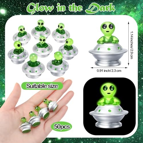 Mini Alien UFO Figurines Glow in The Dark Set - Striker