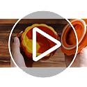Orange Ceramic Pumpkin Bowls Set of 5 with Lids & Handles - Fall Decor