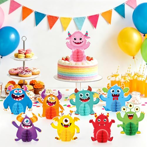 Monster Honeycomb Centerpieces Set - Monster Party Decorations - Variation of THIS listing