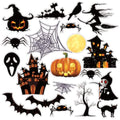 Halloween Gel Clings for Windows Mirrors Decor - Spooky Reusable Stickers - Halloween