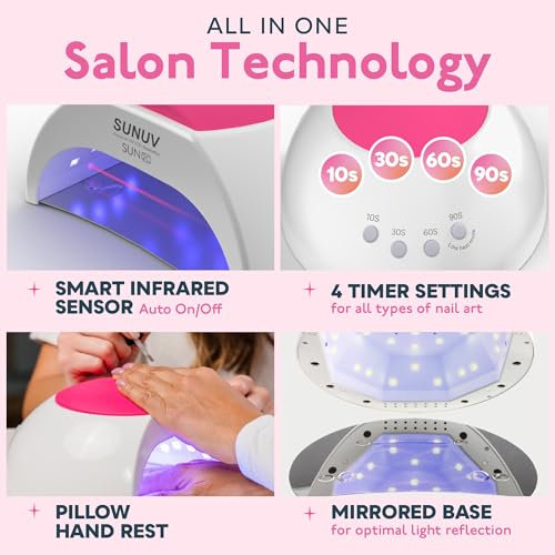UV LED Nail Lamp for Gel Nails - Professional Hand & Pedicure Light