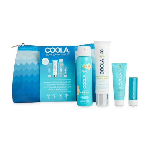 COOLA Organic Sunscreen & Lip Balm SPF 30 Kit - Dermatologist Tested, Vegan & TSA Approved, 4 Items