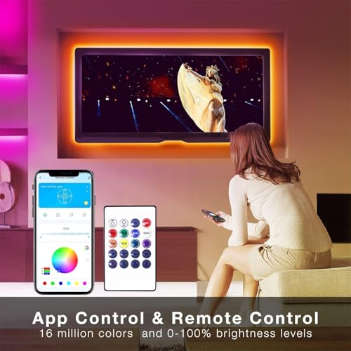 200 Ft Smart WiFi LED Strip Lights RGB Color Changing with Voice Control