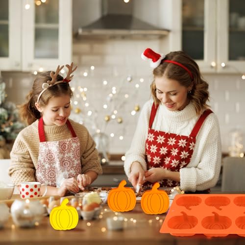 Pumpkin Cake Molds Silicone Thanksgiving Chocolate & Candy Mold - Orange