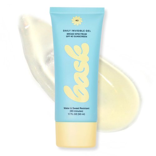 Bask Suncare SPF 40 Daily Invisible Gel Face Sunscreen - Broad Spectrum Protection, Fragrance Free, Makeup Primer, Hydrating, Lightweight & Non-Greasy, Dermatologist Recommended, 1.7 fl oz