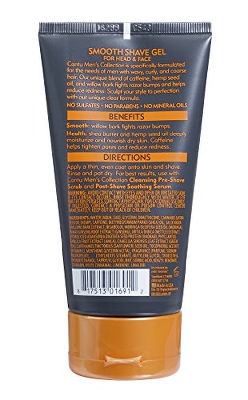 Cantu Men's Shea Butter Smooth Shave Gel, 5 Oz
