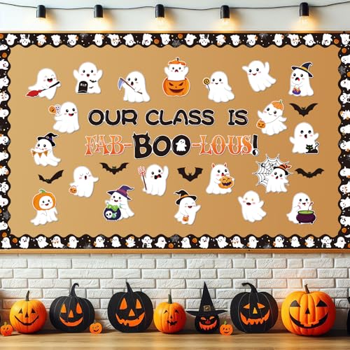 Ghost Classroom Halloween Bulletin Board Decorations - Fall Classroom Decor for Elementary to High School - Variation: Ghost