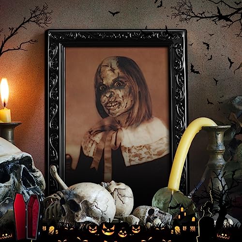 17 Pack Halloween 3D Portrait Frames with Moving Faces - Haunted House Wall Decor