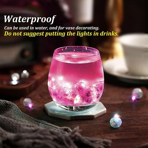 200pcs Pink Mini LED Balloon Lights - Tiny Round Lamp for Party & Wedding Decor