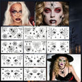 Halloween Spider Web Temporary Tattoos - Style03, Waterproof Body Stickers, 10 Sheets