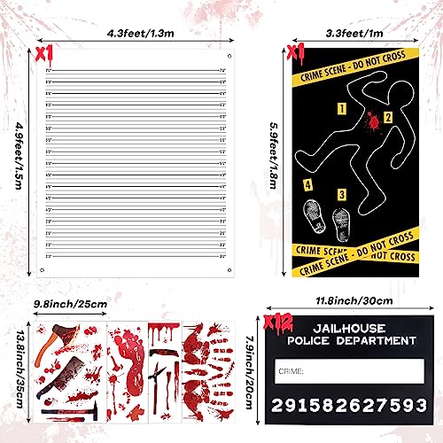 Halloween Crime Scene Decoration Kit - Mystery Murder Party Props 19 Pcs
