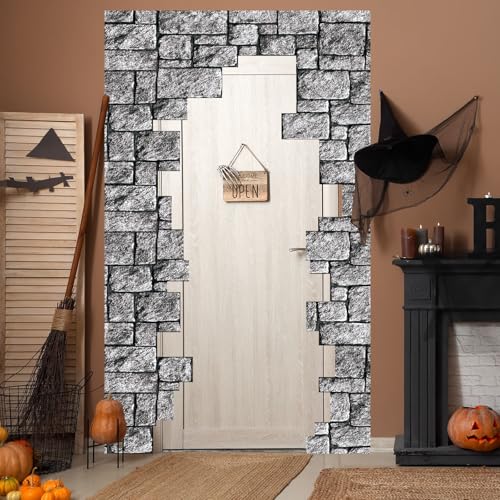 Medieval Wall Door Banner - Castle Brick Design Party Decoration - Variation of THIS listing