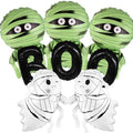 Halloween Party Balloons Set - Foil Ghost Mummy Boo Decorations for Events